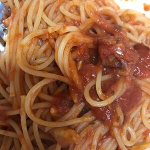 電子レンジでひき肉ナポリタン